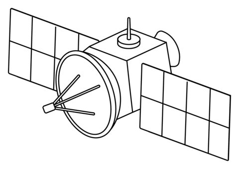 Satellite emoji coloring page free printable coloring pages