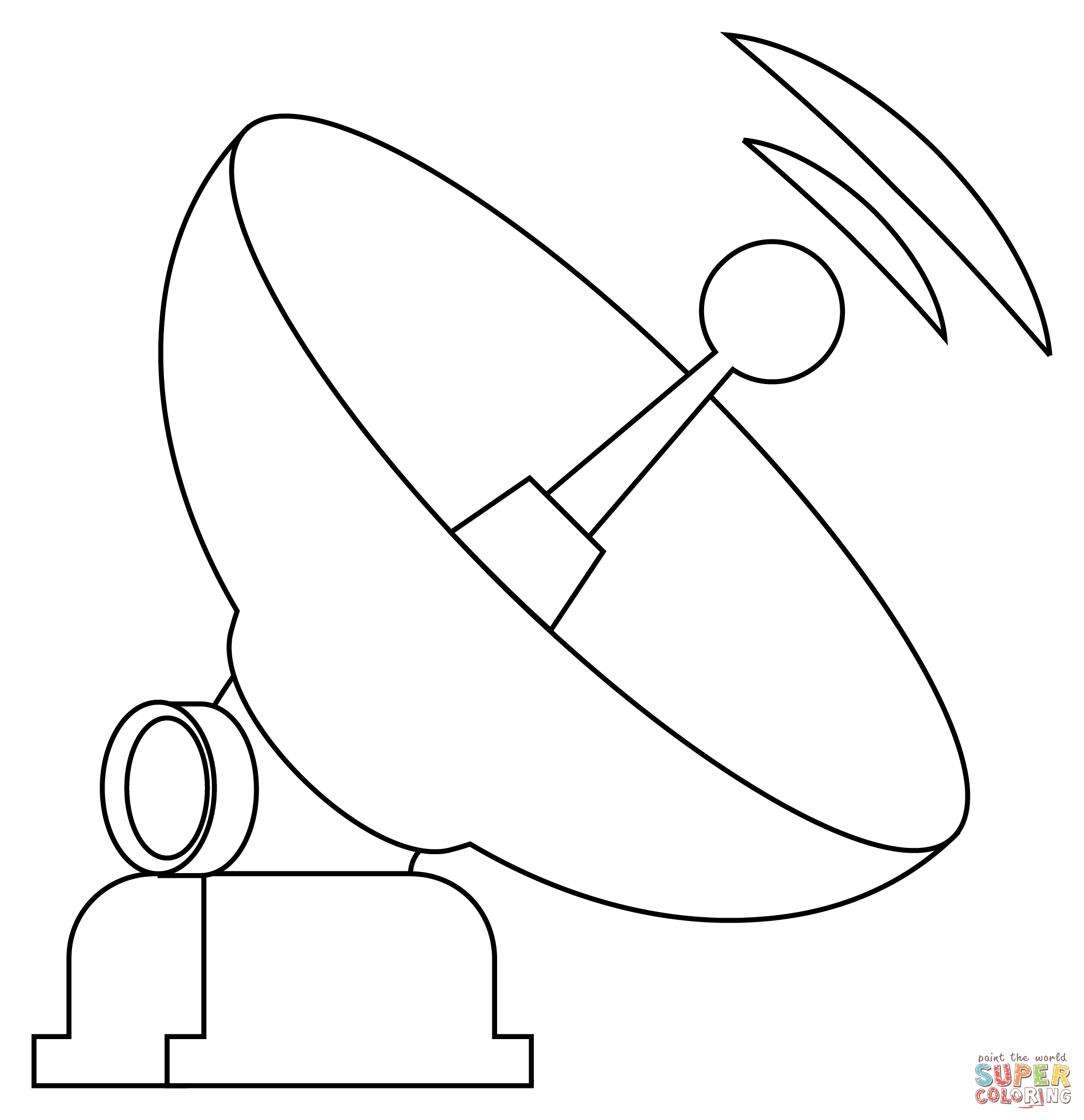 Satellite antenna coloring page free printable coloring pages