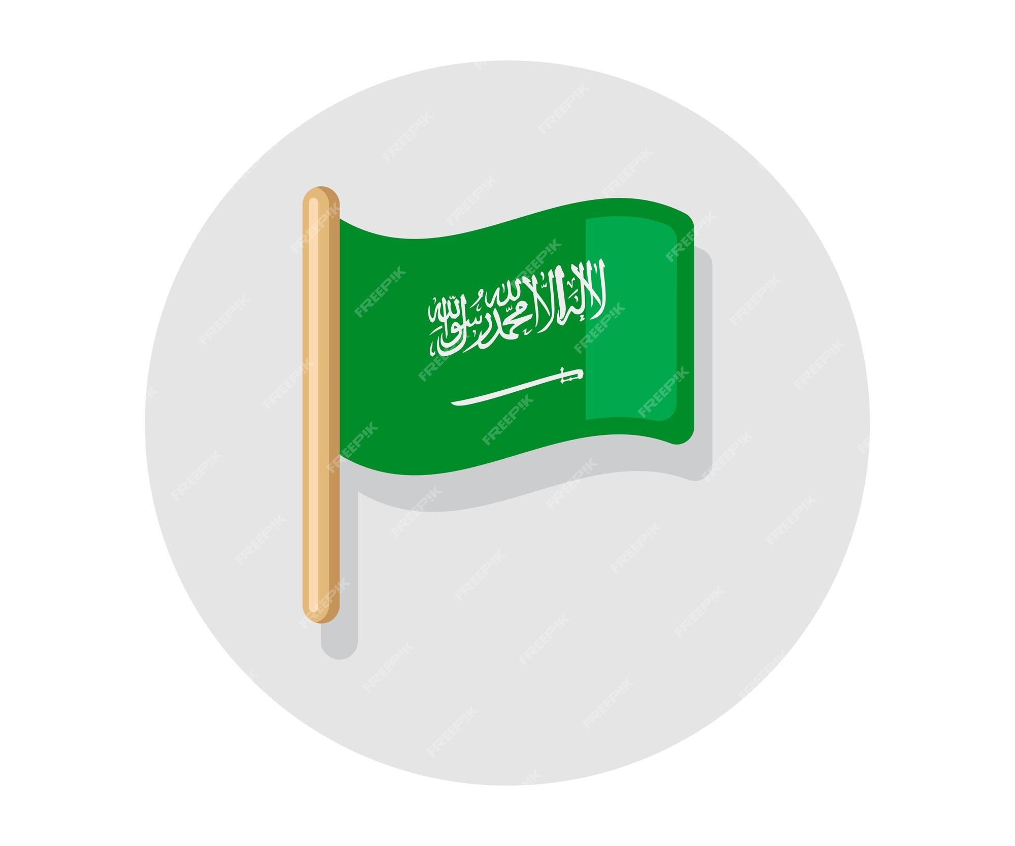 Premium vector saudi arabia flag state symbol isolated on background national banner