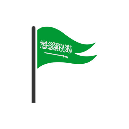Saudi flag stock vector illustration and royalty free saudi flag clipart