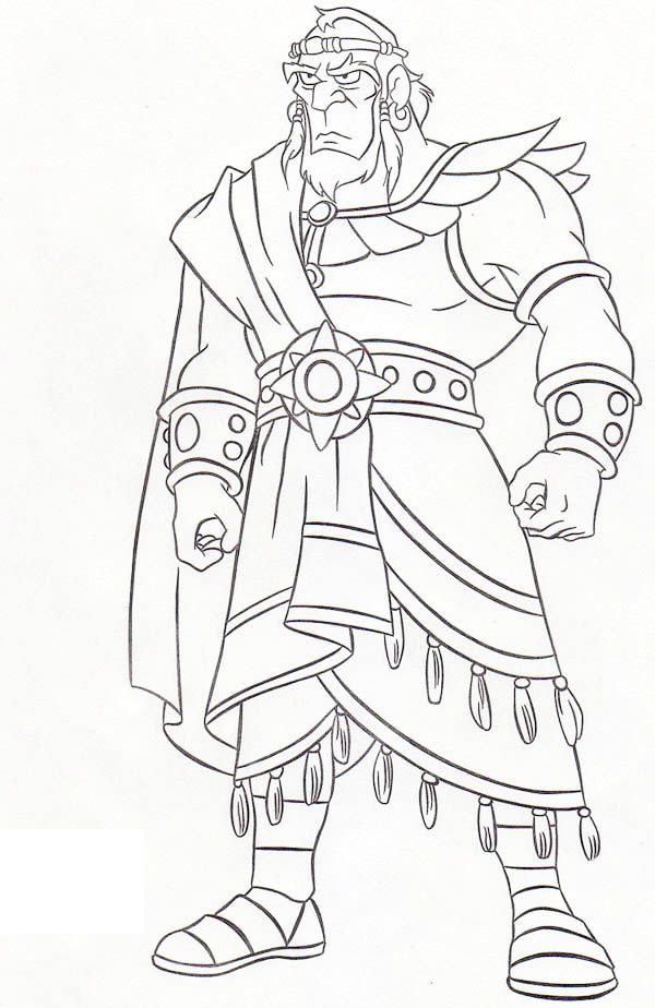 Awesome king saul coloring page