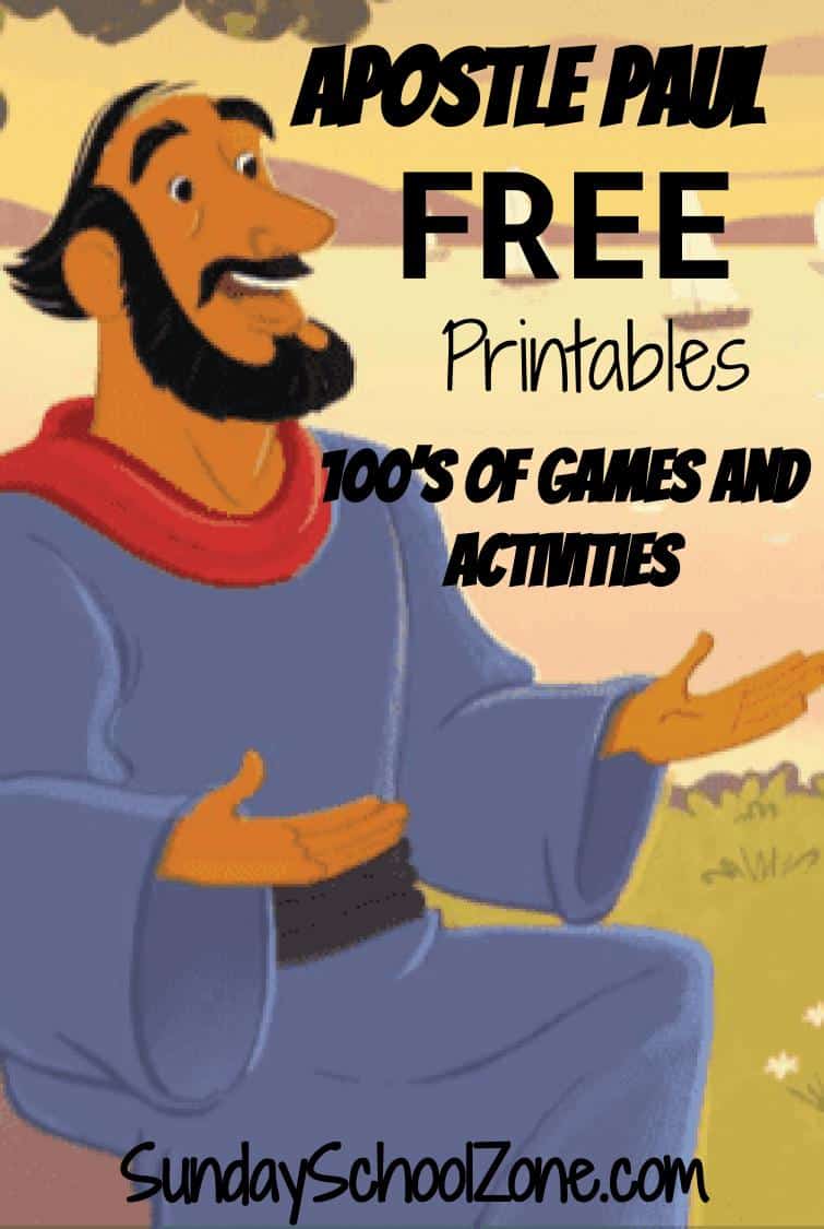 Free printable bible activities about paul on sunday school zone