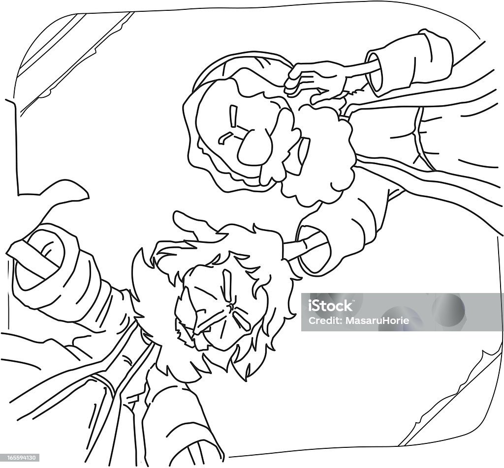 Ananias helped sauls conversion for coloring stock illustration
