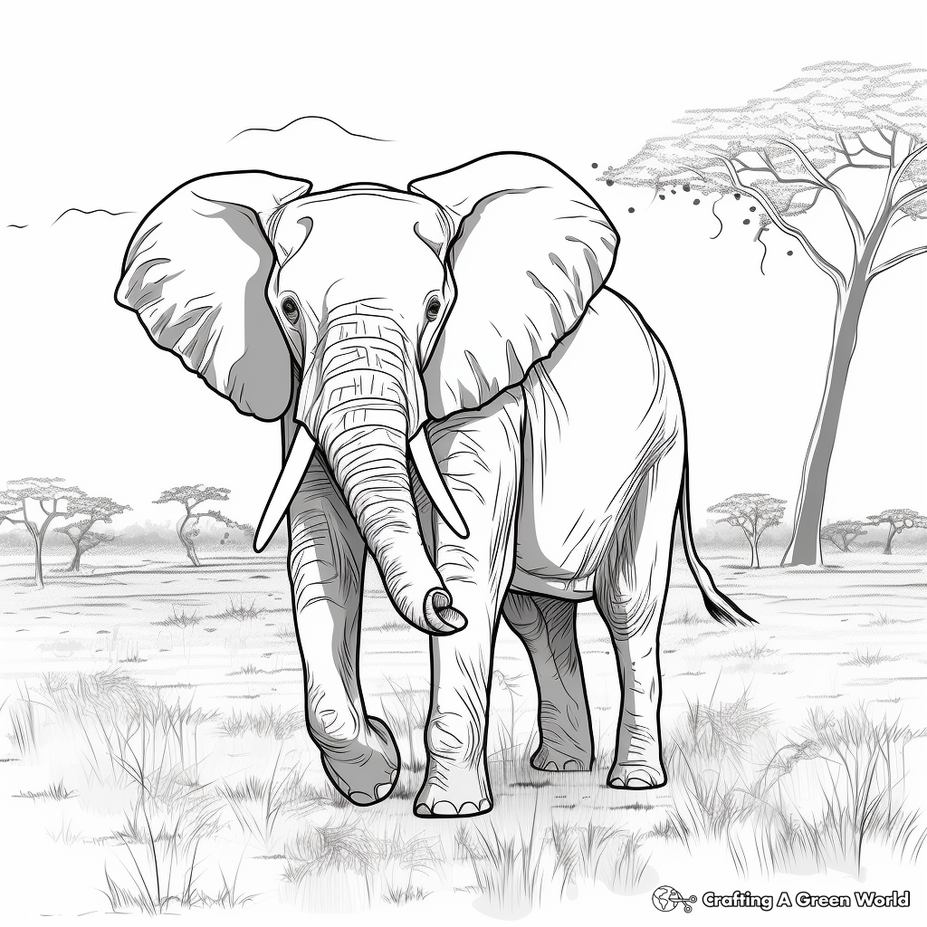 Savanna animals coloring pages