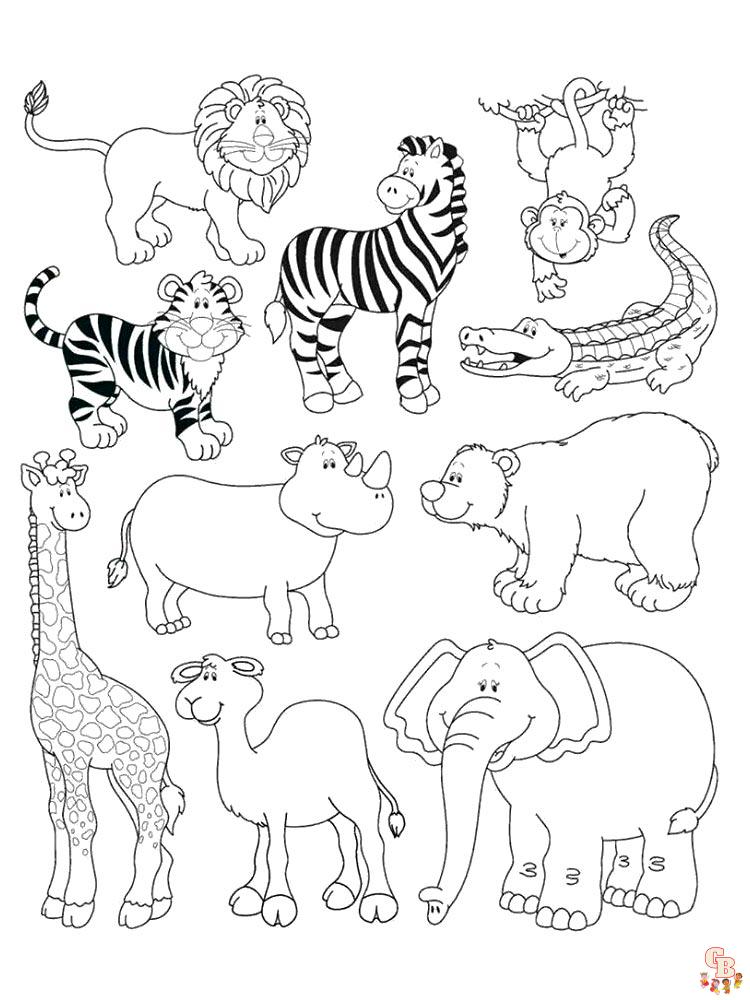 African animals coloring pages