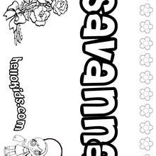 Savanna coloring pages