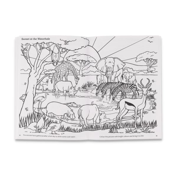 African animal lour and activity book