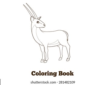Coloring book giraffe african savannah animal stock vector royalty free