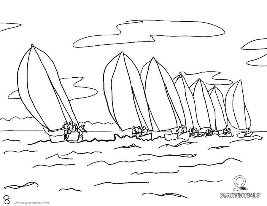 Sailing coloring pages
