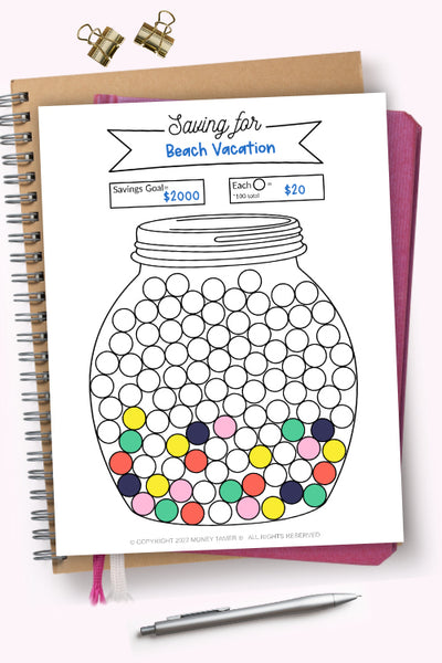 Savings jar printable â money tamer