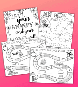 Free money tracker printables