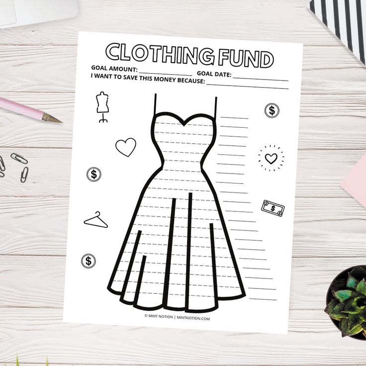 Clothing savings tracker printable savings tracker sinking funds money saving strategies