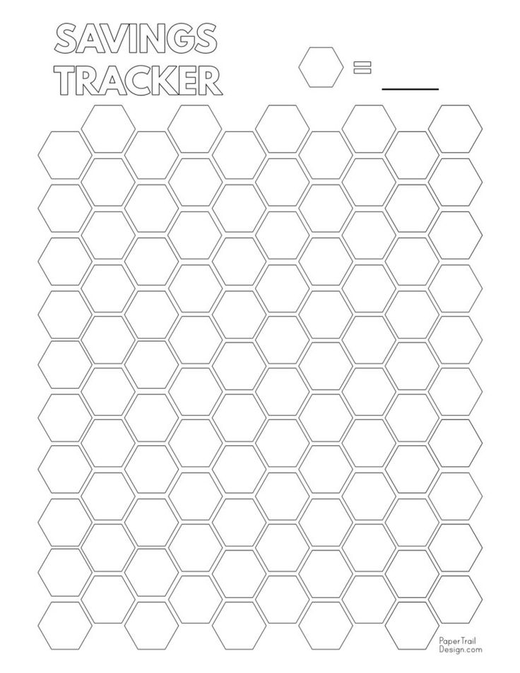 Savings tracker printable