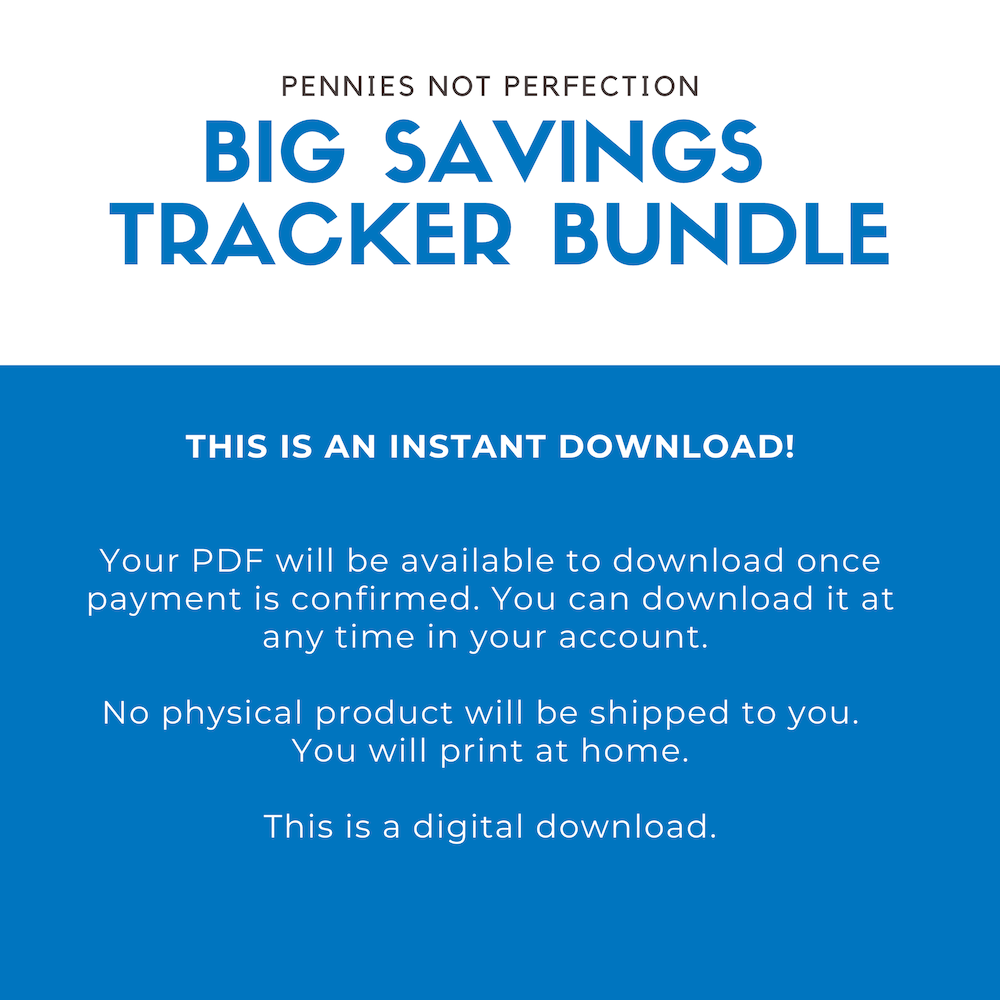 Big savings tracker printable bundle coloring trackers â