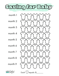 Free printable savings tracker coloring pages