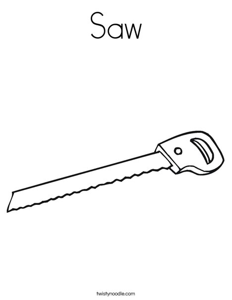 Saw coloring page