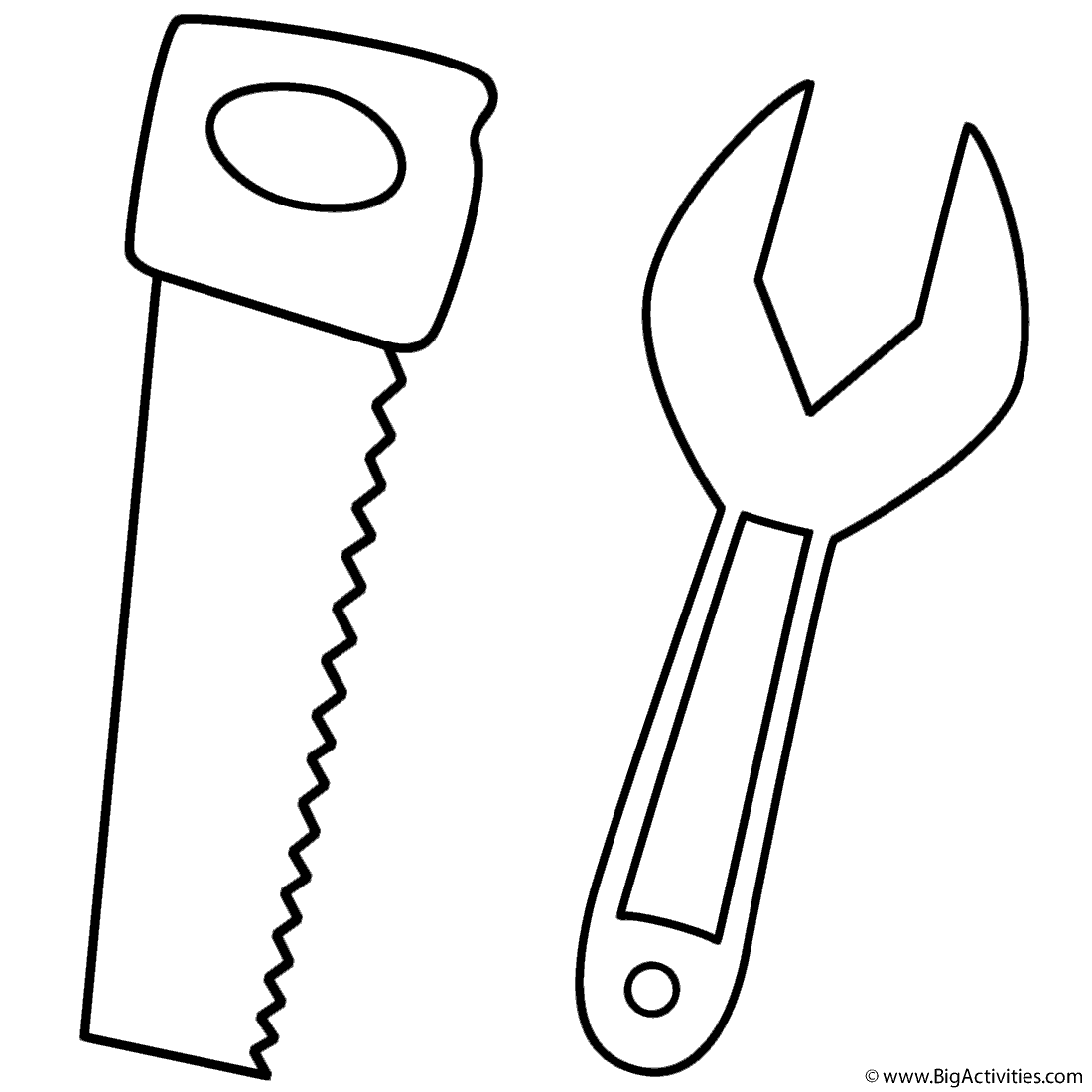 Saw and wrench