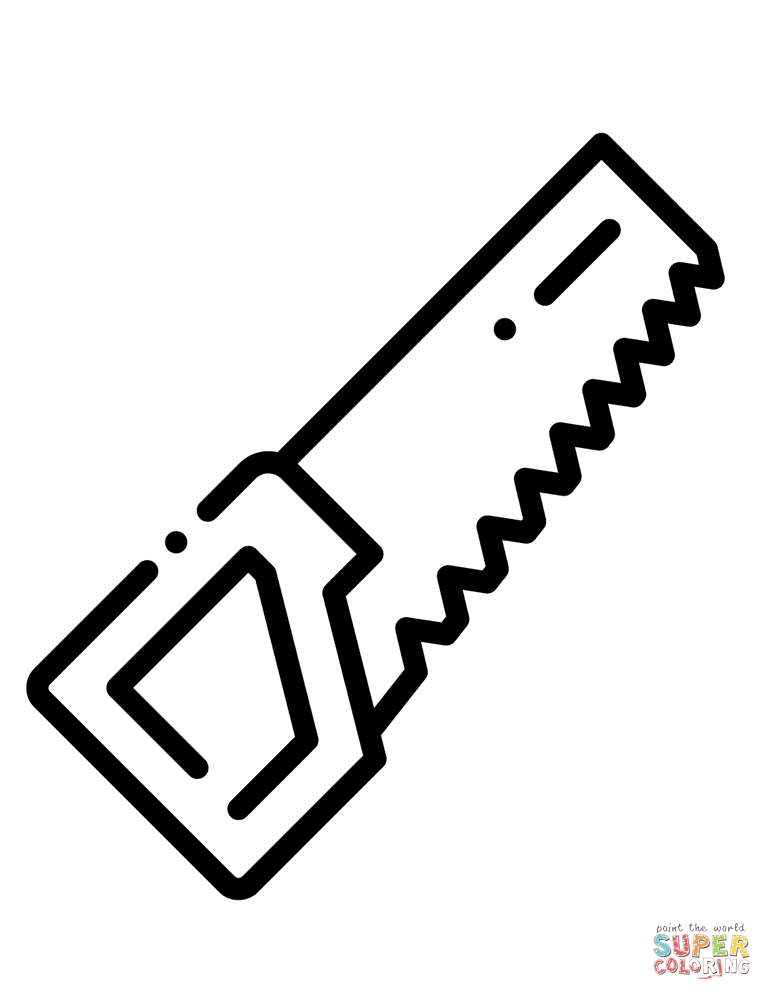 Building saw coloring page free printable coloring pages