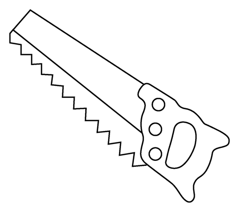 Carpentry saw emoji coloring page free printable coloring pages