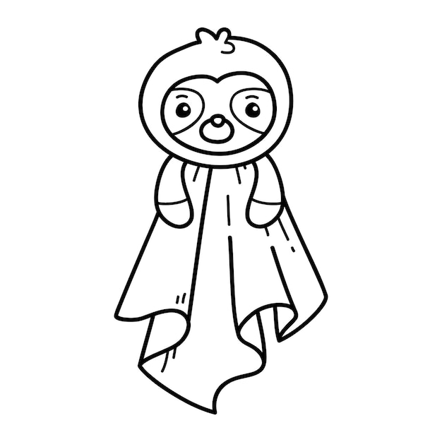 Premium vector worker with saw coloring page