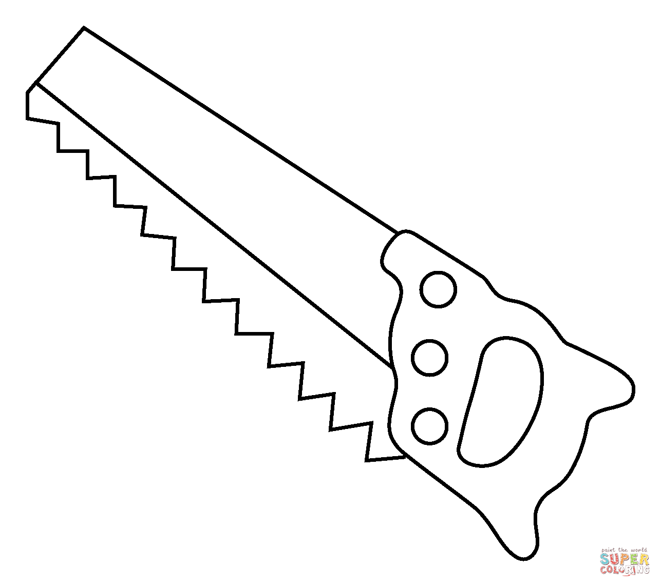 Carpentry saw emoji coloring page free printable coloring pages