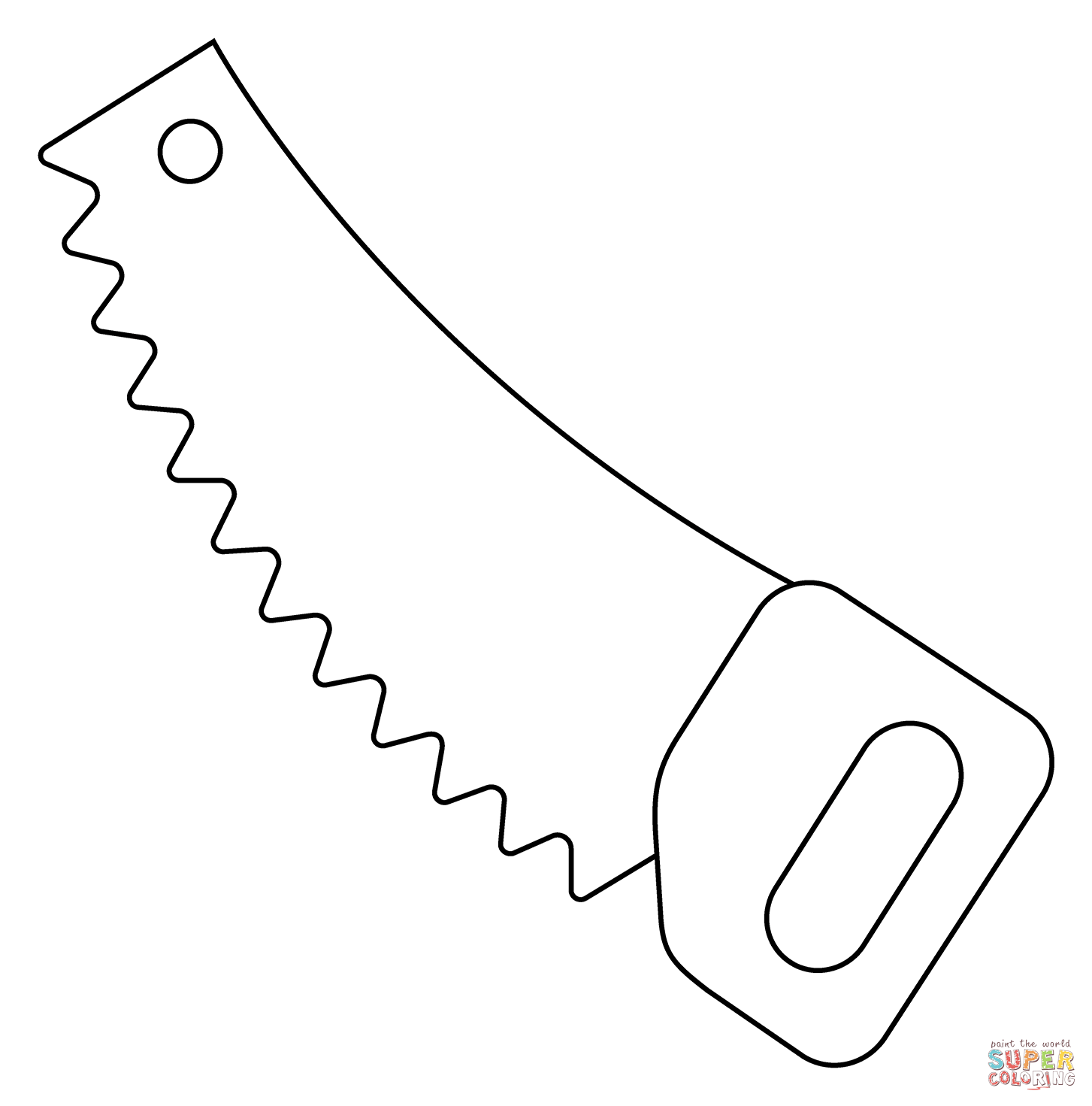 Carpentry saw emoji coloring page free printable coloring pages