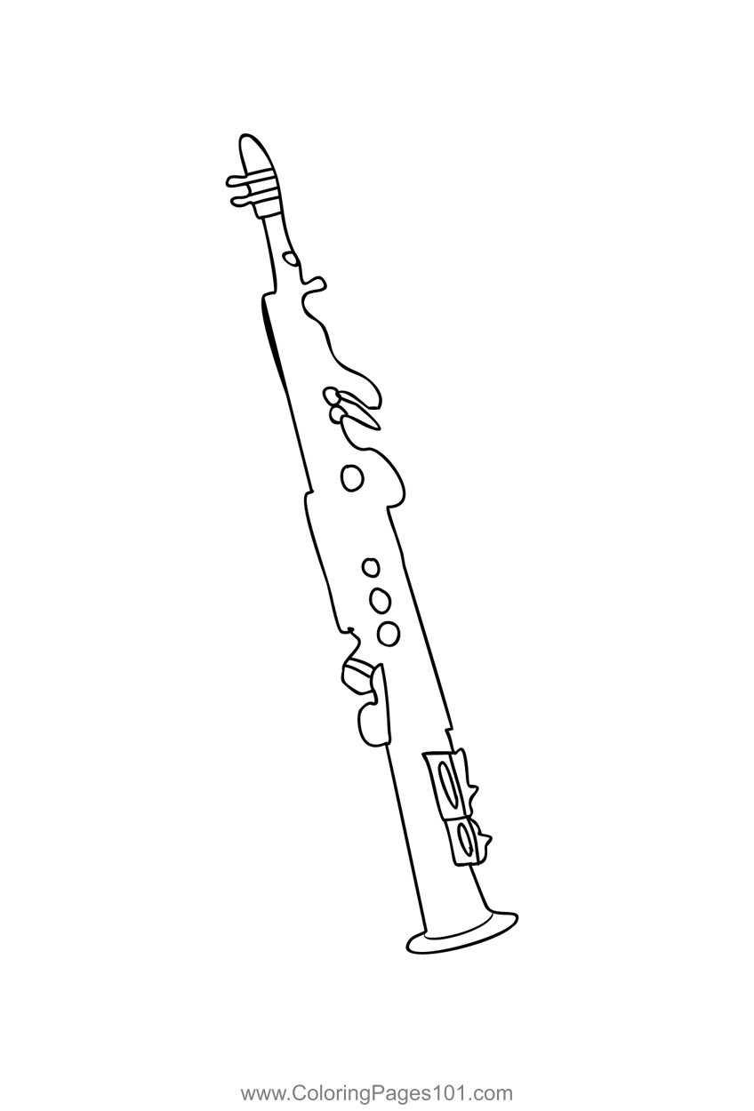 Soprillo saxophone coloring page for kids