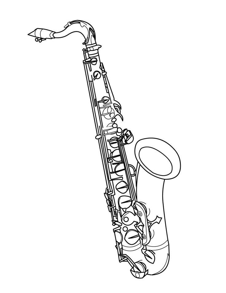 Image result for alto sax drawing coloring pages saxophone coloring pages for kids