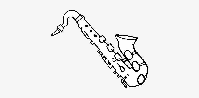 Tenor saxophone coloring page