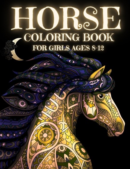 Horse coloring book for girls ages
