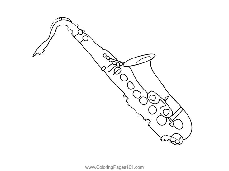 Saxophone colorg page colorg pages prtable colorg pages color