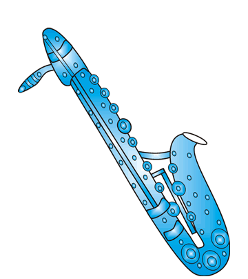 Saxophone instruments coloring pages for kids to color and print