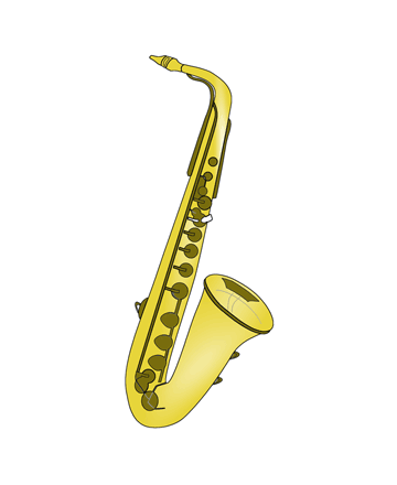 Saxophone music coloring pages for kids to color and print