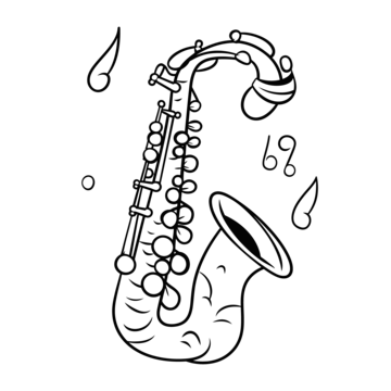 Coloring pages saxophone color by letter outline sketch drawing vector phone drawing wing drawing ring drawing png and vector with transparent background for free download