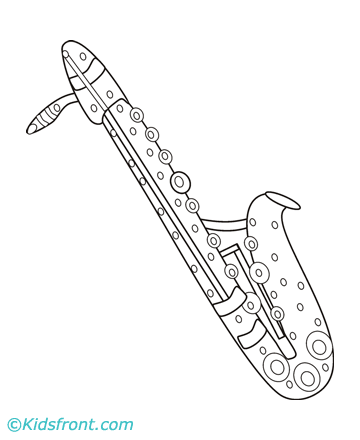 Saxophone coloring pages printable