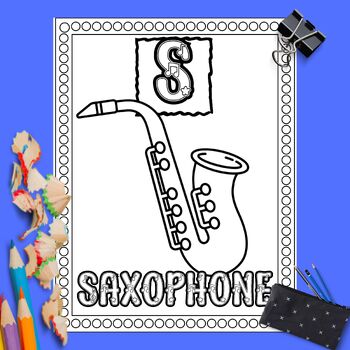 Musical instruments alphabet coloring pages music coloring sheets
