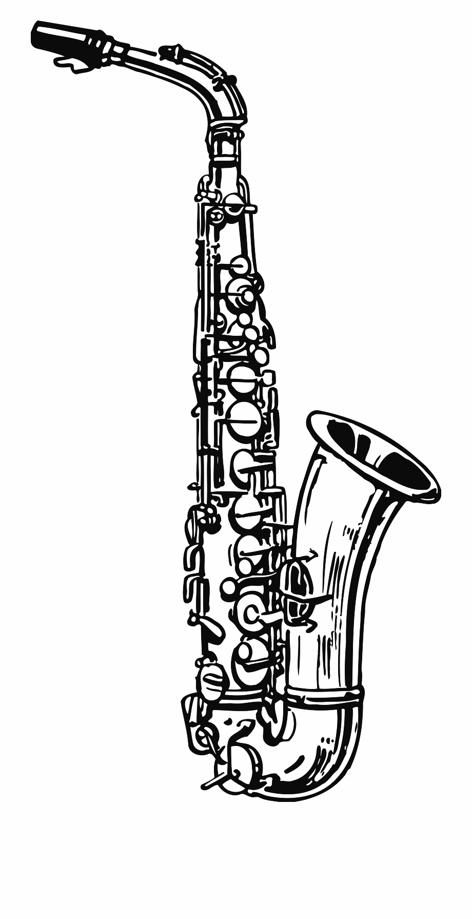 Saxophone coloring pages