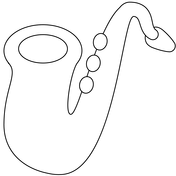 Saxophone coloring page free printable coloring pages