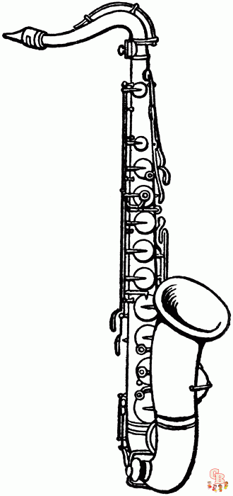 The best saxophone coloring pages for kids