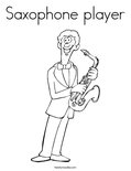 Saxophone player coloring page