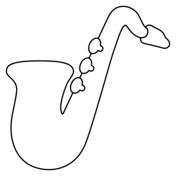 Saxophone coloring page free printable coloring pages