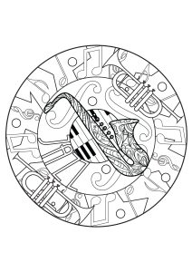 Music coloring pages for adults kids