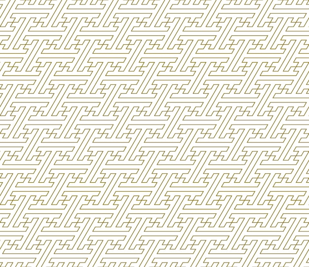 Premium vector seamless geometric ornament brown color linestraditional japanese pattern sayagatathin lines