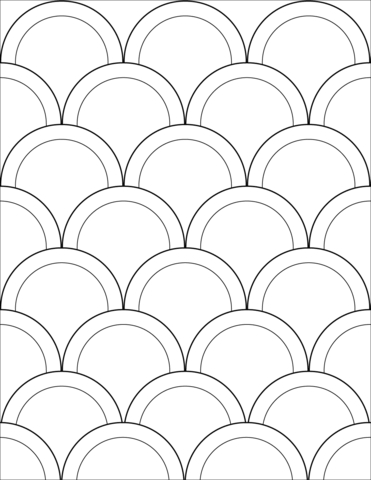 Seigaiha pattern coloring page free printable coloring pages