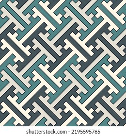 Seamless sayagata pattern repeated interlocking keys stock vector royalty free