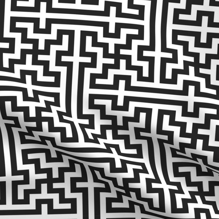 Sayagata fabric simple black white asian geometric pattern â dana du design