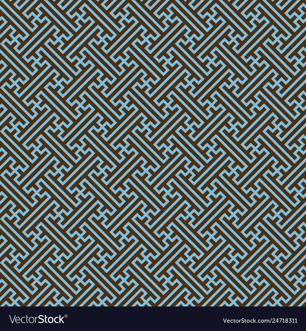 Seamless ethnic sayagata geometric pattern vector image