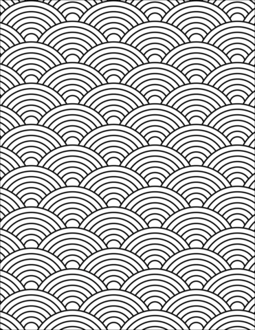 Japanese wave pattern coloring page free printable coloring pages