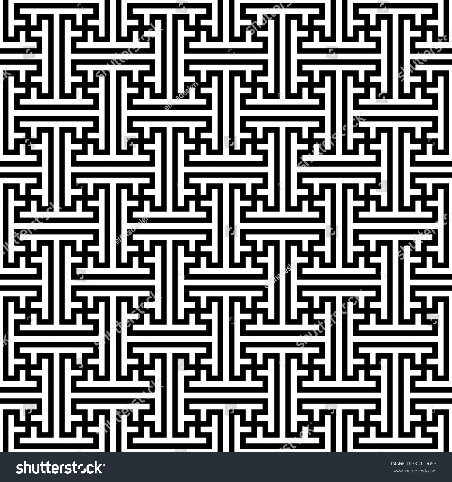Sayagata pattern vector seamless geometric pattern stock vector royalty free