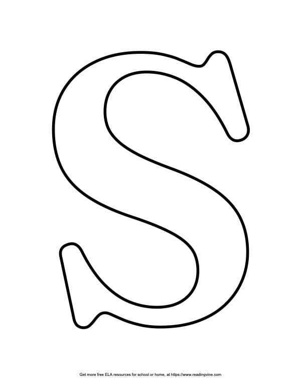 Serif capital bubble letter s image